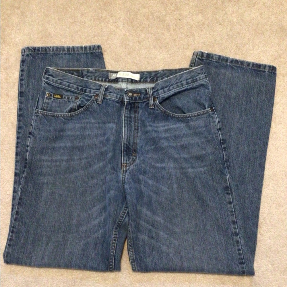 Lee Men's Relaxed Fit Blue Jeans, 34x32